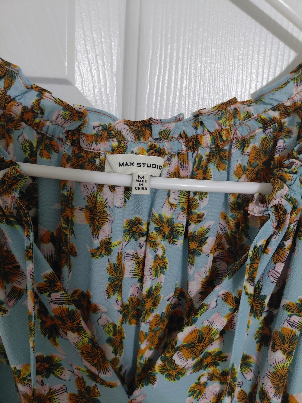Max Studio Light Blue Floral Maxi Dress